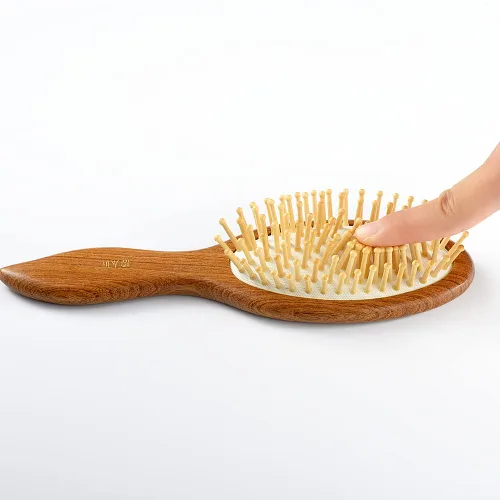 Vista 4 de TAN MUJIANG Cepillo de pelo Iroko Wood Scalp Massage YM