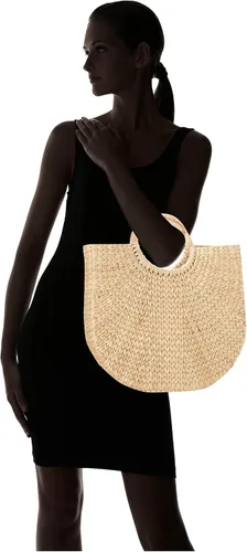 Vista 6 de The Drop Jileen Bolsa de paja con asa superior para mujer natural talla única