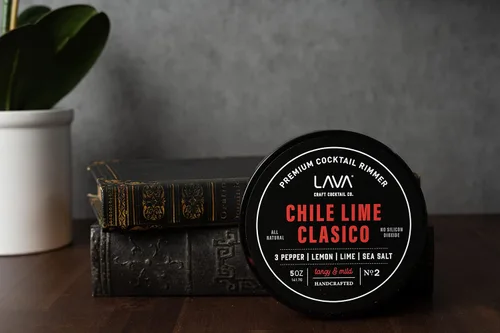 Vista 4 de LAVA Premium Chile Lime Clásico - Rimmer de cóctel de 5 onzas, Rimmer Bloody Mary totalmente natural, rimmer Michelada, sal de rimmer de Margarita