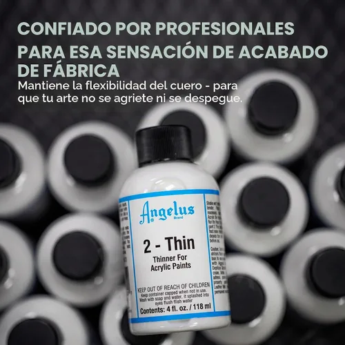 Vista 3 de Pinturas para cuero de Angelus, Paint 2-Thin 4 Oz, Cleaners y acabados