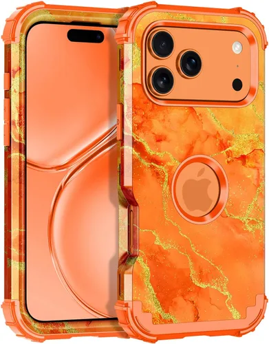 Vista 124 de Miqala Funda para iPhone 12, iPhone 12 Pro, que brilla en la oscuridad, tres capas, resistente a los golpes, protección de plástico duro + funda