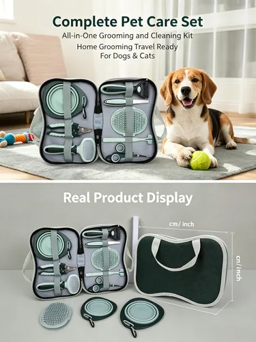 Vista 9 de Kit de aseo para mascotas 8 en 1 con bolsa de almacenamiento