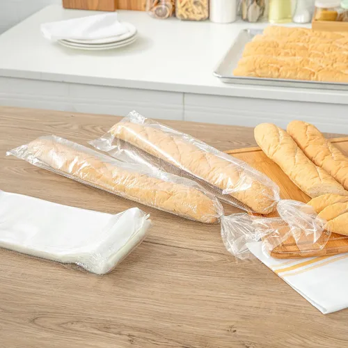 Vista 3 de Restaurantware - Bolsa de pan de plástico transparente, 28 x 6 pulgadas, paquete de 250