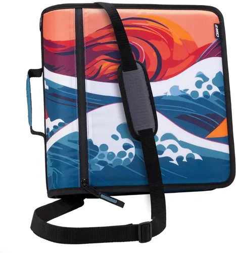 Vista 12 de Case-it Mighty Zip Tab - Carpeta escolar con cremallera Anillas en O de 3 pulgadas, capacidad de 600 hojas, carpeta de archivos expandible de 5 Un