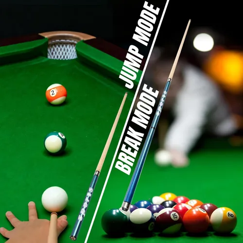 Vista 6 de Taco de salto de la serie "Sports" 2 en 1, taco de ruptura de 21-28 onzas con punta de fibra de vidrio de 0.55 pulgadas, juego profesional de palo