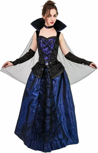 Vista 3 de DSplay Vampire Queen - Disfraz de Halloween para mujer