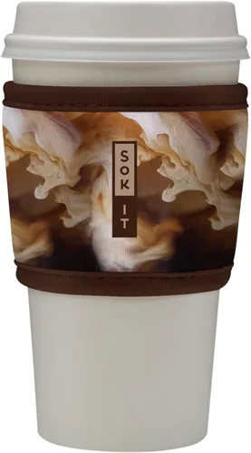 Vista 16 de Sok It HotSok Coffee & Tea - Funda de neopreno con aislamiento reutilizable (floral abstracto)