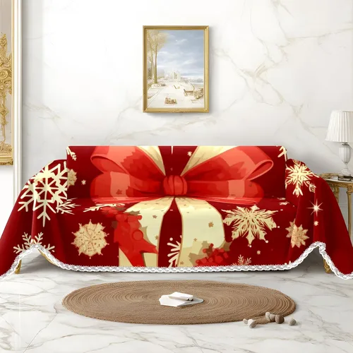 Vista 9 de Funda de sofá con estampado de muñeco de nieve de Navidad, fundas de sofá para sillón, funda resistente a las manchas, protector universal de muebles