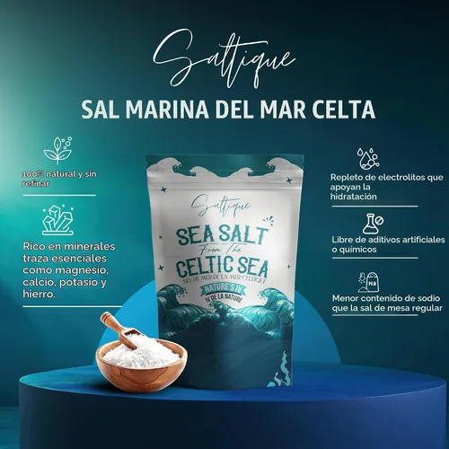 Vista 2 de Sal marina gris francesa del mar celta fina molida - 100% sin refinar y sin procesar - Sal mineral cosechada a mano (1 libra)