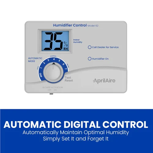 Vista 5 de AprilAire 62 Estator de humedad digital automático para toda la casa con control de humidistato y sensor de temperatura exterior