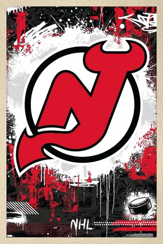 Vista 7 de Trends International NHL New Jersey Devils - Póster de pared con logotipo Maximalist 23
