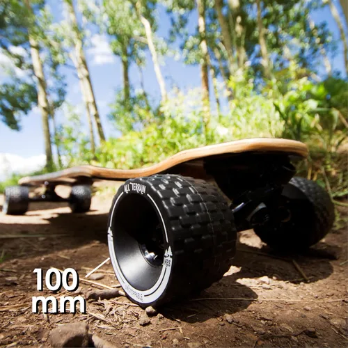 Vista 3 de Atom Longboards, patineta de tabla larga de 39 pulgadas, todo termo, modelo Woody