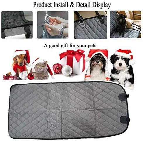 Vista 3 de FLR - Funda para asiento de perro para mascotas, impermeable, lavable, para coche, coche, mascota, perro, funda protectora con 1 pieza de cinturón