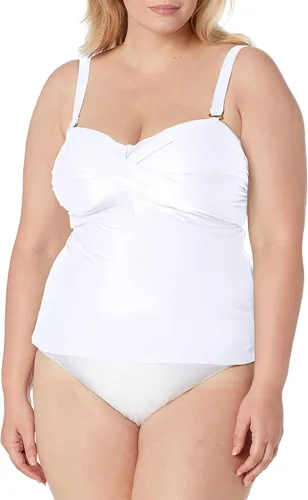Vista 3 de Catalina Bandeau Tankini de talla grande para mujer