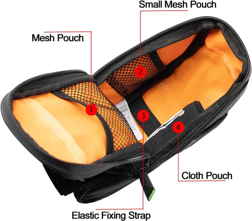 Vista 3 de ROCKBROS Bolsas de Sillín de Bicicleta con Bolsillo para Botella de Agua Bolsas Impermeables para Sillín de Bicicleta Paquete Bajo Asiento Bolsa