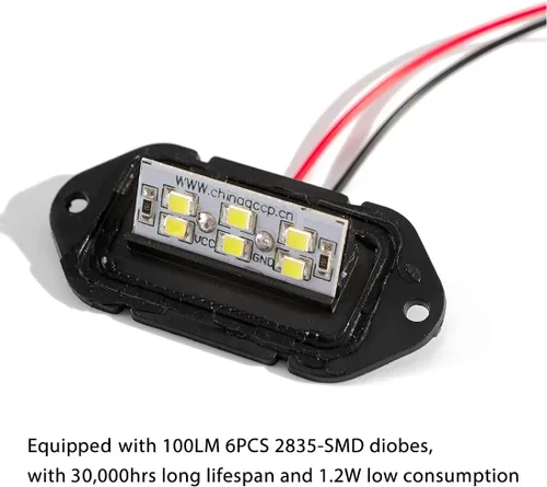 Vista 4 de CZC AUTO Luz LED Exterior de 12V para Placa de Matrícula, Lámpara de Cortesía Interior de Cúpula/Techo, Maletero/Carga, Bajo el Capó, Total 12