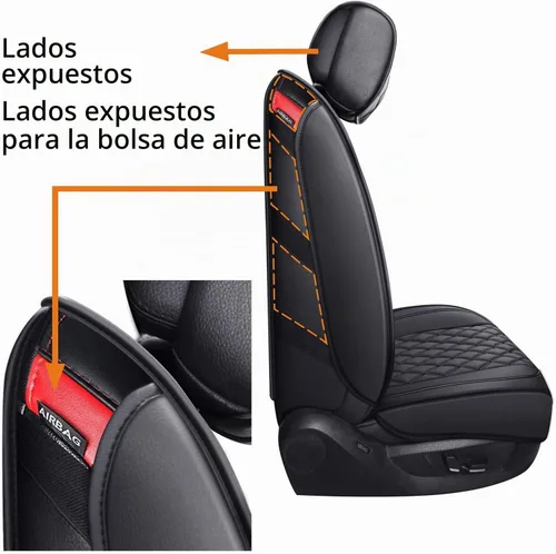 Vista 4 de Aierxuan - fundas de asiento de automóvil Negro