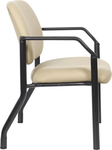 Vista 8 de Boss Office Products Silla de invitados, vinilo, capacidad de peso de 500 libras, color beige