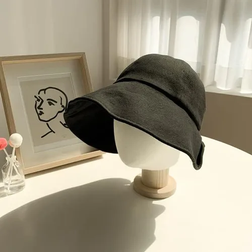 Vista 5 de VIEWLAP Sombrero de lino de ala ancha con velcro ajustable para viajes, playa, protección UV para mujeres y niñas