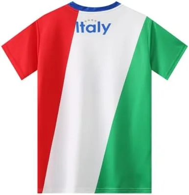 Vista 5 de DIZM Italia Italia Deportes Fútbol Fútbol Jóvenes Niños Camiseta Jersey Camisa Polo Shorts Set