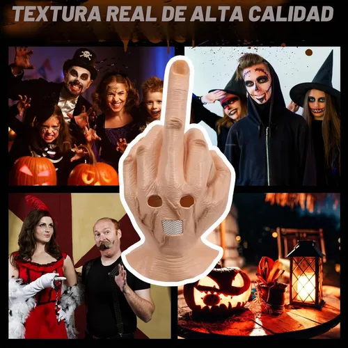 Vista 7 de Máscara de dedo medio realista divertida máscara de cabeza