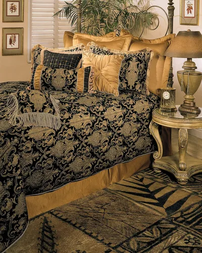 Vista 20 de Sherry Kline Funda de almohada de arte chino negro estándar (juego de 2)