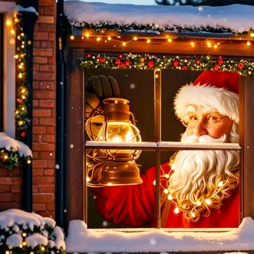 Vista 3 de Proyector trasero holográfico navideño de 50 x 89 pulgadas, pantalla de película con holograma, proyector trasero, para interiores y exteriores