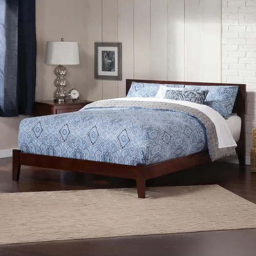 Vista 15 de AFI, Orlando - Cama de plataforma de madera de perfil bajo, color nogal Nuez