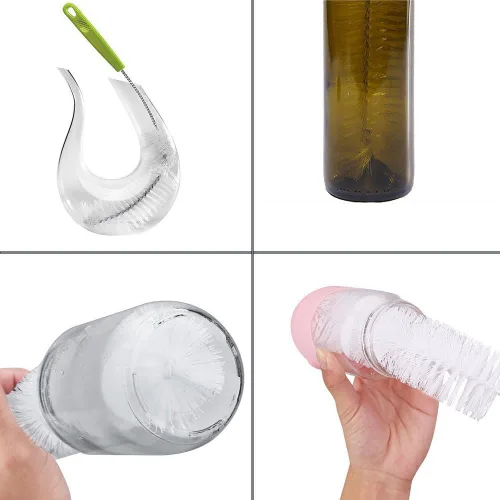 Vista 4 de Haomaomao Cepillo para botellas, cepillos de limpieza de botellas de agua Juego de brochas de 7 piezas