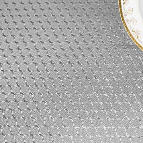 Vista 3 de Tektrum Mantel cuadrado resistente de 70 x 70 pulgadas, elegante tejido de punto gofre, a cuadros, impermeable, resistente a las manchas, sin