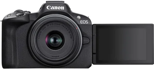 Vista 8 de Canon Cámara sin espejo EOS R50 con lente de 0.709-1.772 in + filtros de lente + estuche + paquete de accesorios (renovado)
