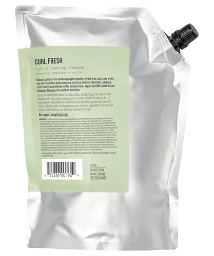 Vista 2 de AG Care Curl Fresh Champú hidratante con aminoácidos de guisantes y arroz, champú para rizos para limpiar el cuero cabelludo y retener la humedad