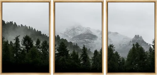 Vista 84 de wall26 Lienzo enmarcado para pared, juego de arte de noche estrellada sobre montañas, cielo nocturno tranquilo, naturaleza, desierto, fotografía
