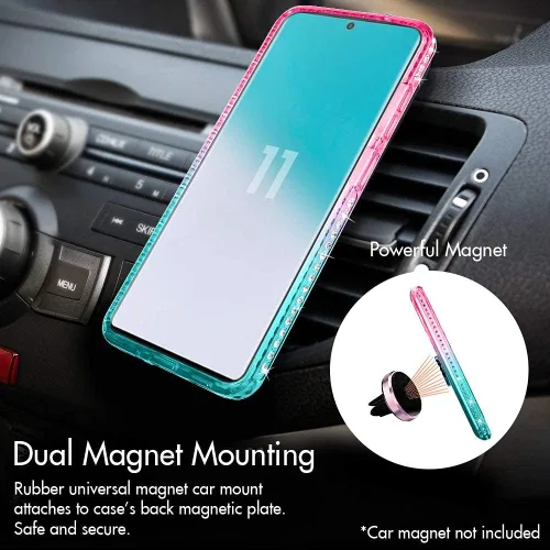 Vista 4 de Silverback Funda para Samsung Galaxy S20 con soporte de anillo, color verde