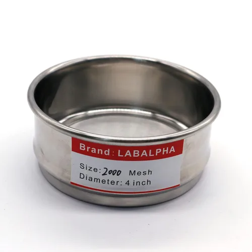 Vista 9 de LABALPHA Bandeja para tamices de laboratorio con tapa, 4'' de diámetro, acero inoxidable 304
