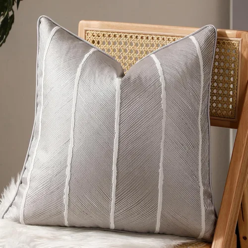 Vista 12 de vctops Funda de cojín decorativa abstracta gris de lujo, funda de cojín cuadrada suave para sofá, dormitorio, automóvil