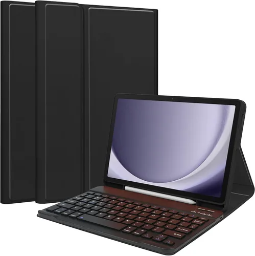 Vista 28 de Funda de teclado para Samsung Galaxy Tab S6 Lite de 10.4 pulgadas 2024/2022/2020, funda protectora Magentic con soporte para S-Pen y teclado Negro