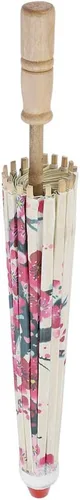 Vista 7 de Tyenaza Sombrilla de papel, sombrilla china japonesa con ciruela, paraguas de papel de aceite para boda, decoración de fiesta, decoración de fiesta