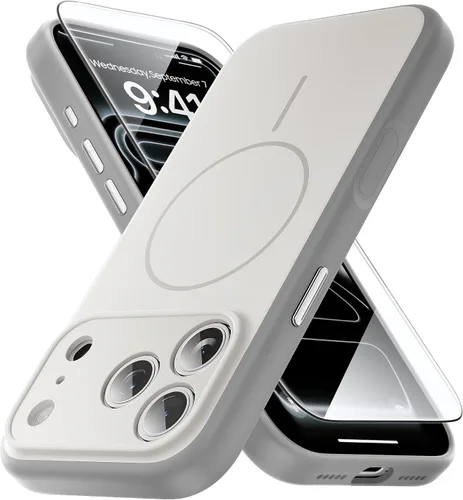 Vista 137 de Yriklso 3 en 1 Funda Magnética Fuerte para iPhone Air, 1X Protector de Pantalla + 1X Protector de Lente de Cámara, Cubierta Protectora a Prueba