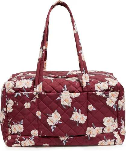 Vista 5 de Vera Bradley Bolsa de viaje grande de sarga de rendimiento para mujer, Floraciones y ramas
