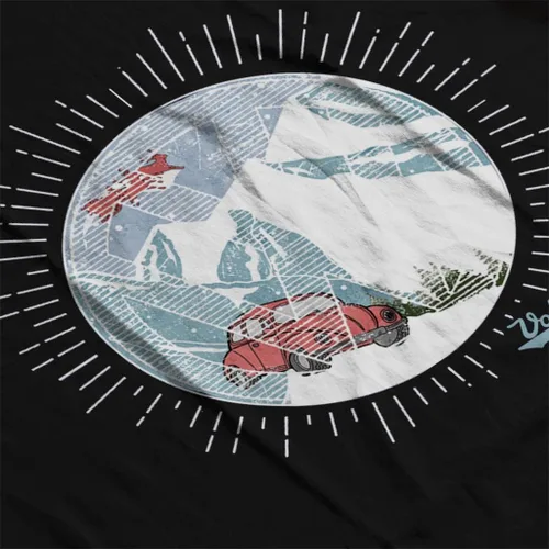Vista 5 de Volkswagen Sudadera con capucha para mujer Christmas Beetle Snowy Mountains