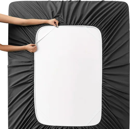 Vista 112 de Manyshofu Juego de sábanas de tamaño individual con bolsillos extra profundos, sábanas y fundas de almohada de 1800 hilos de lujo para hotel, juego