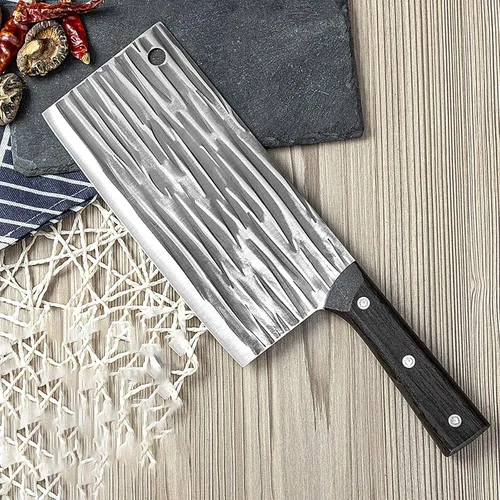 Vista 3 de Cuchillo de chef profesional, acero inoxidable de alta resistencia de 7.5 pulgadas, hoja de cocina afilada con mango de plástico (1)