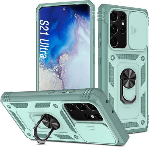 Vista 21 de Funda para Galaxy Note 20 Ultra, a prueba de golpes, resistente a los impactos con cubierta protectora de lente deslizante para Samsung Galaxy Note