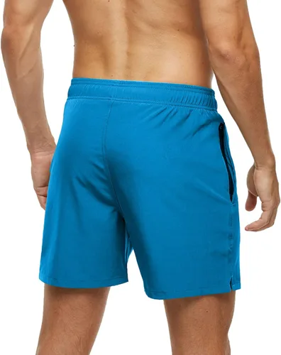 Vista 4 de Traje de baño para hombre, para gimnasio, atletismo, entrenamiento, correr, deportes, golf, descanso, ropa casual de verano y playa