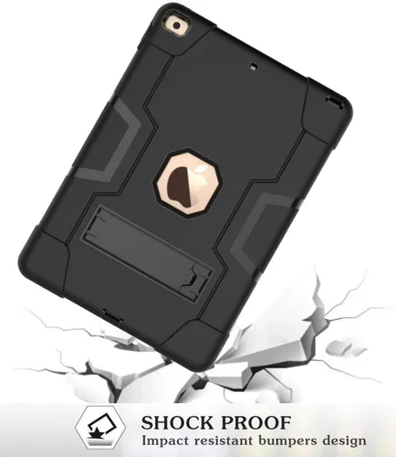 Vista 2 de Compatible con iPad de 8ª generación 10.2 2020, iPad de 7ª generación/iPad de 10.2 pulgadas 2019 híbrido de impacto a prueba de caídas Armor Negro