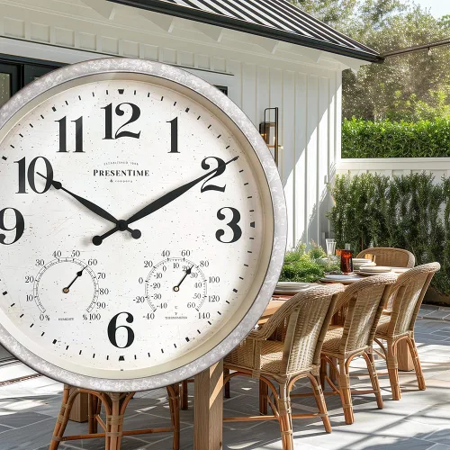 Vista 6 de Presentime - Reloj de casa de campo de 16 pulgadas para exteriores