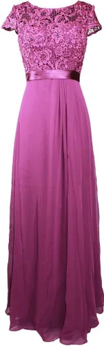 Vista 11 de Meier - Vestido para la madre de la novia con cuentas y manga larga.