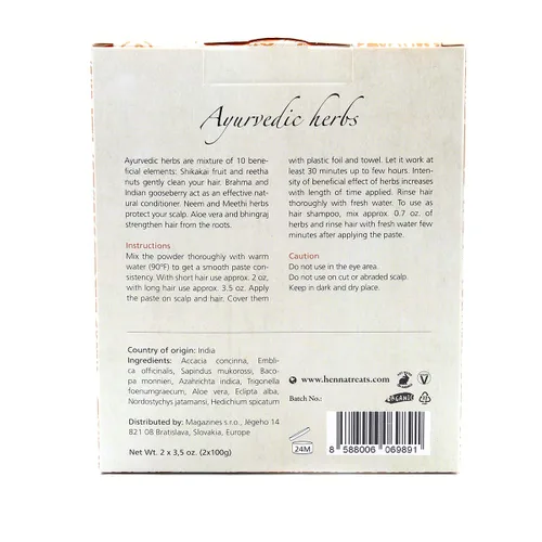 Vista 3 de Polvo de hierbas ayurvédicas - Mascarilla para el cabello y champú suave - Orgánico fresco y puro - 7 onzas - Indian Natural Hair Care