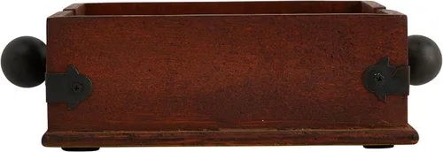 Vista 7 de Creative Co-Op Servilletero cuadrado de madera con barra de metal
